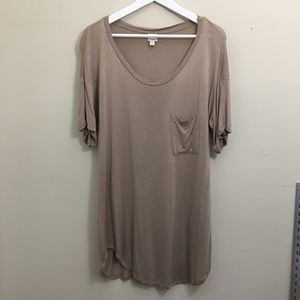 NWOT Oversized Loose Tee Tunic in Beige